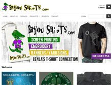 Tablet Screenshot of bayoushirts.com